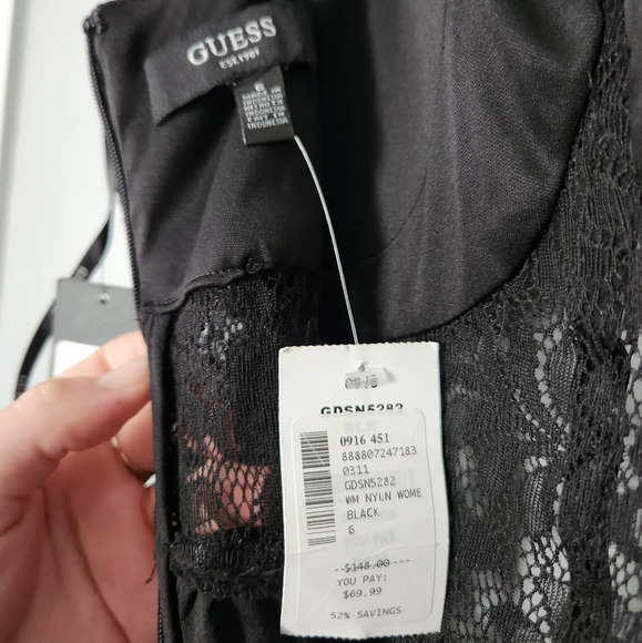 NWT Guess Lace Tank Midi Dress sz 6 - Picture 9 of 9